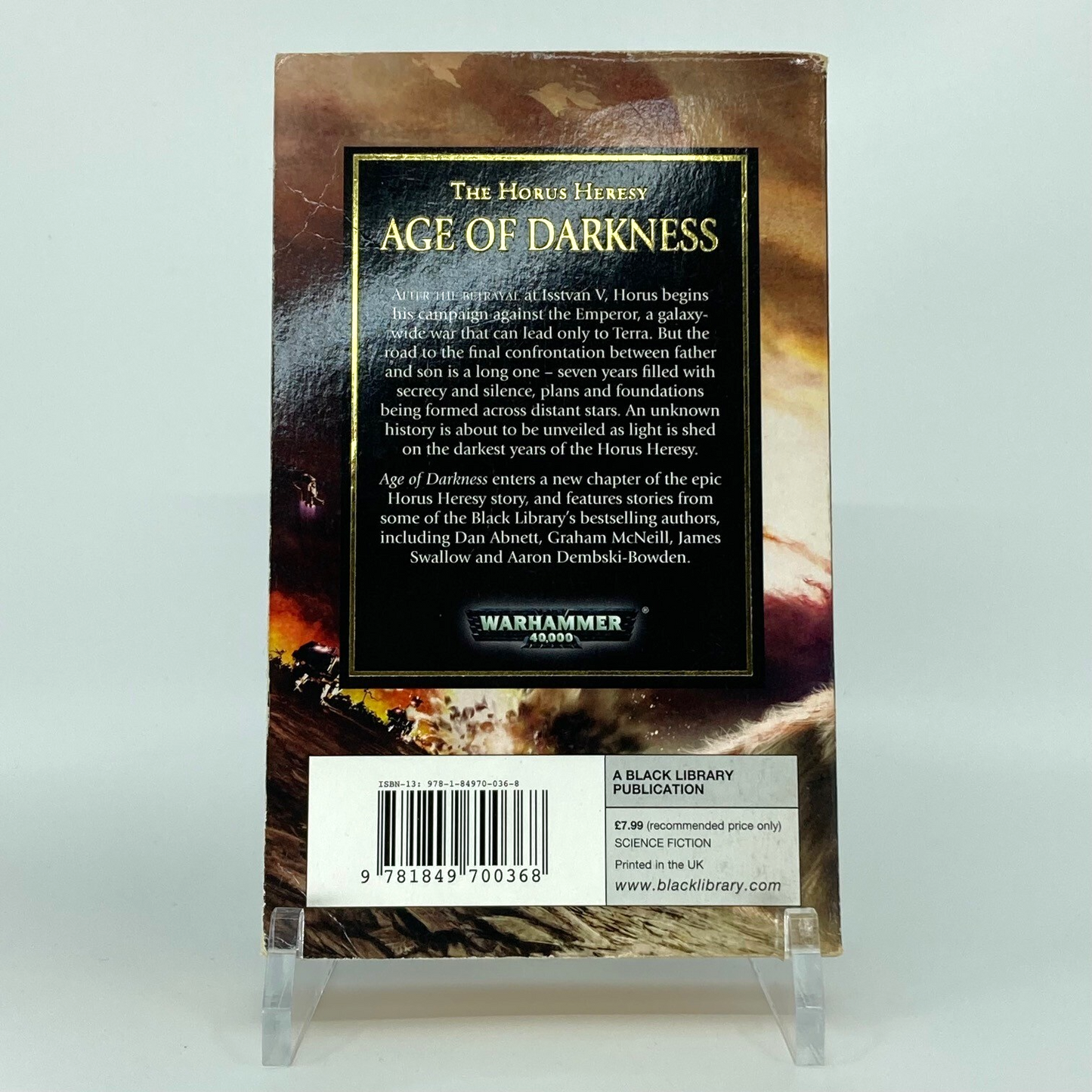 Age Of Darkness 2011 Christian Dunn Paperback Black Library Horus Heresy M359