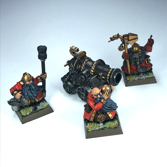 Classic Dwarf Cannon with Crew - Painted - Warhammer Fantasy C1915