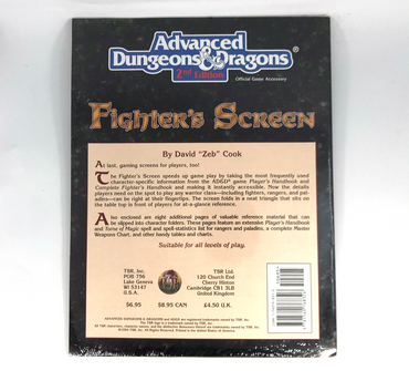 Fighter's Screen - Sealed - Advanced Dungeons and Dragons M115