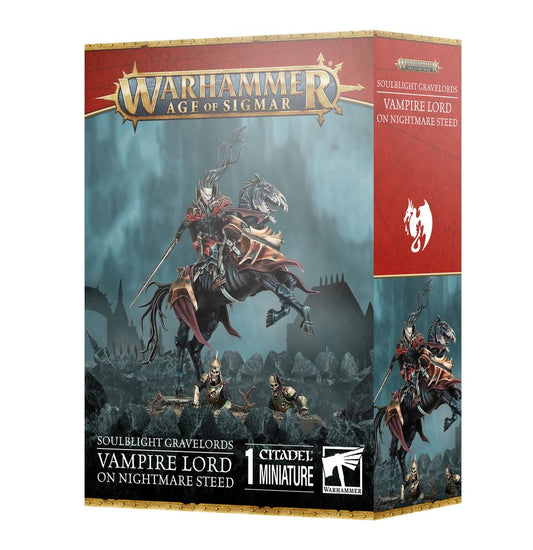 Pre-Order:  Vampire Lord On Nightmare Steed - Soulblight Gravelords - Brand New - Warhammer Age Of Sigmar GW