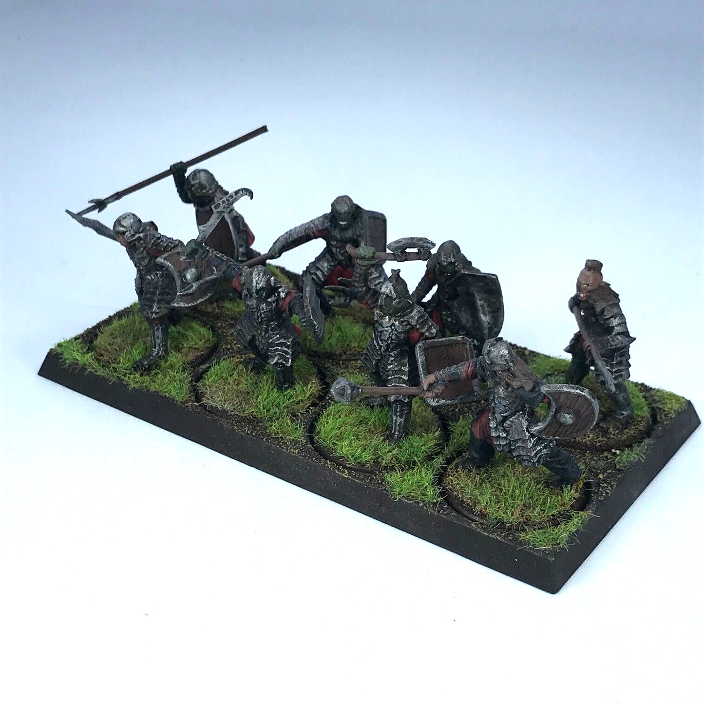 Mordor Orc Warriors & Tray LOTR - Warhammer / Lord of the Rings Painted C3228