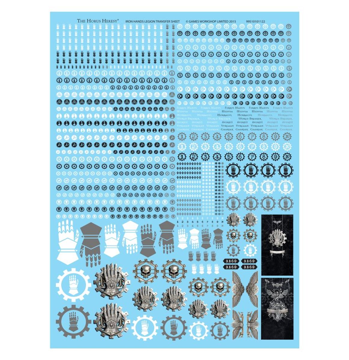 Iron Hands Legion Transfer Sheet - Warhammer Horus Heresy - Games Workshop Online Only Range - Brand New
