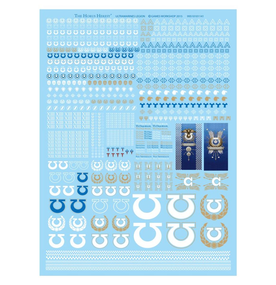 Ultramarines Legion Transfer Sheet - Warhammer Horus Heresy - Games Workshop Online Only Range - Brand New