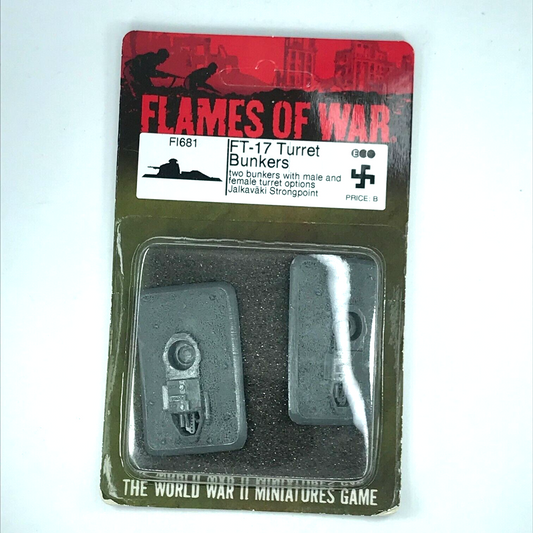 FT-17 Finnish Turret Bunkers Blister WW2 - Flames of War C649