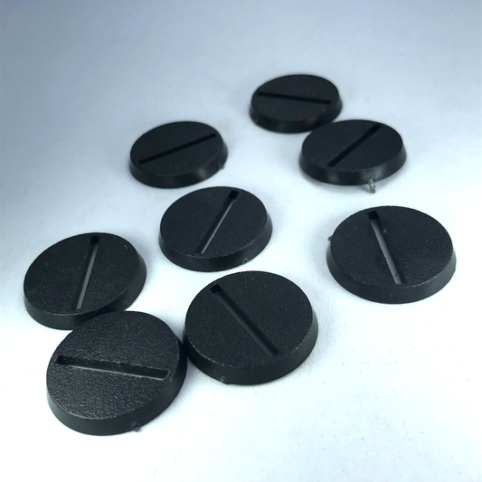 X8 Original GW 2003 25mm Round Bases Slotted Slotta - Warhammer 40K / LOTR X3491