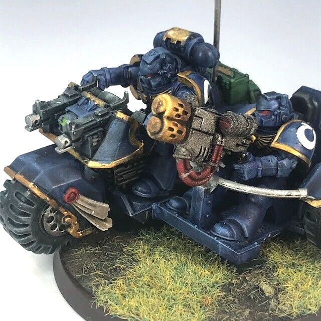 Space Marine Assault Bike Ultramarines - Painted - Warhammer 40K C4041