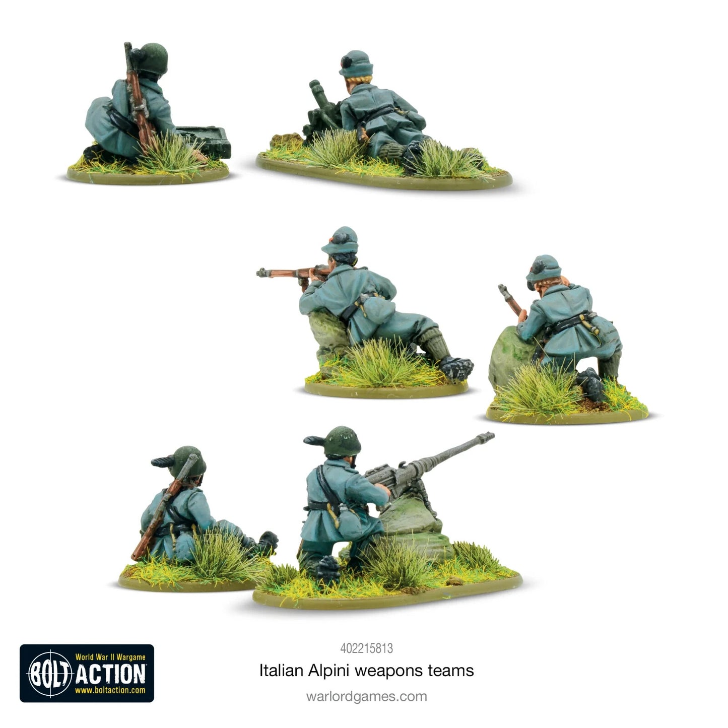Italian Alpini Weapons Teams - Brand New - Warlord Games Bolt Action Miniatures
