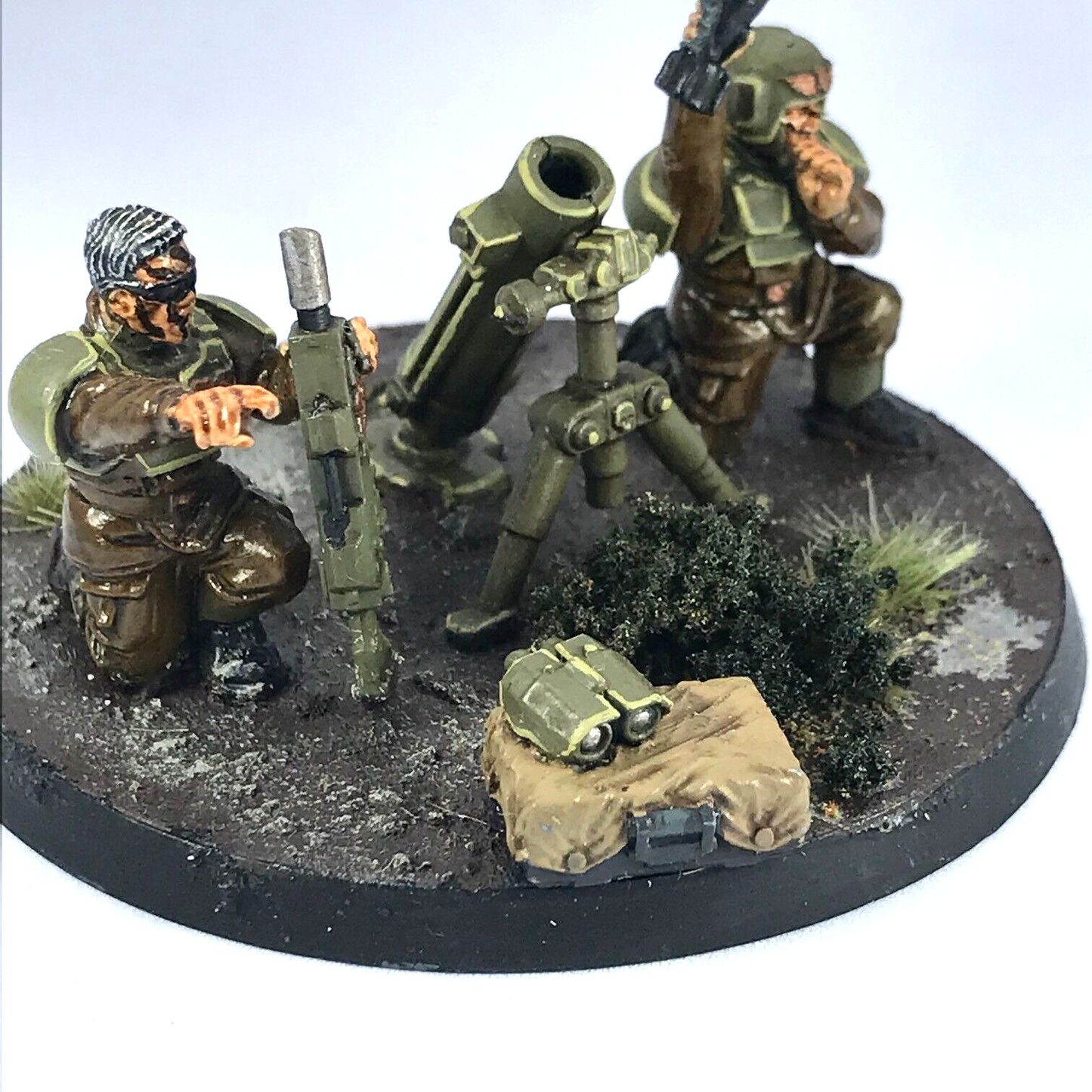 Imperial Guard Cadian Mortar Team Astra Militarum - Painted Warhammer 40K C3889