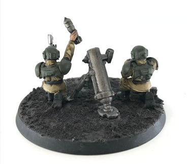 Imperial Guard Cadian Mortar Team Astra Militarum - Painted Warhammer 40K C4399