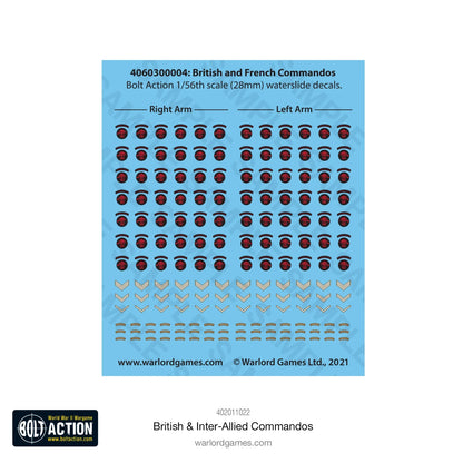 British & Inter Allied Commandos - Brand New - Warlord Games Bolt Action