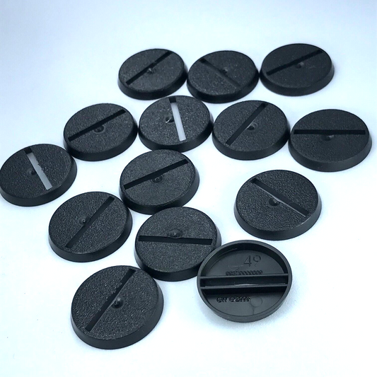 Original Games Workshop 25mm Round Slotta Bases Dated 2005 - Warhammer 40K X2970