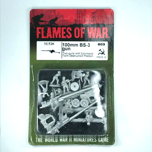 Metal Soviet 100mm BS-3 Gn Platoon WW2 Blister - Flames of War C540