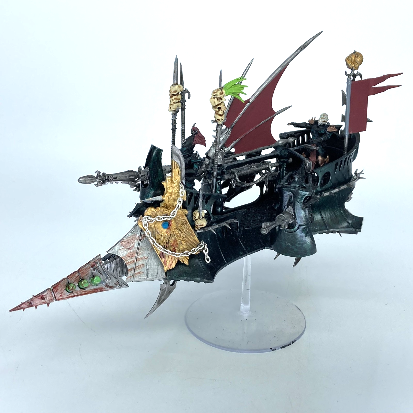 Drukhari Ravager Ship Dark Eldar - Painted - Warhammer 40k Games Works