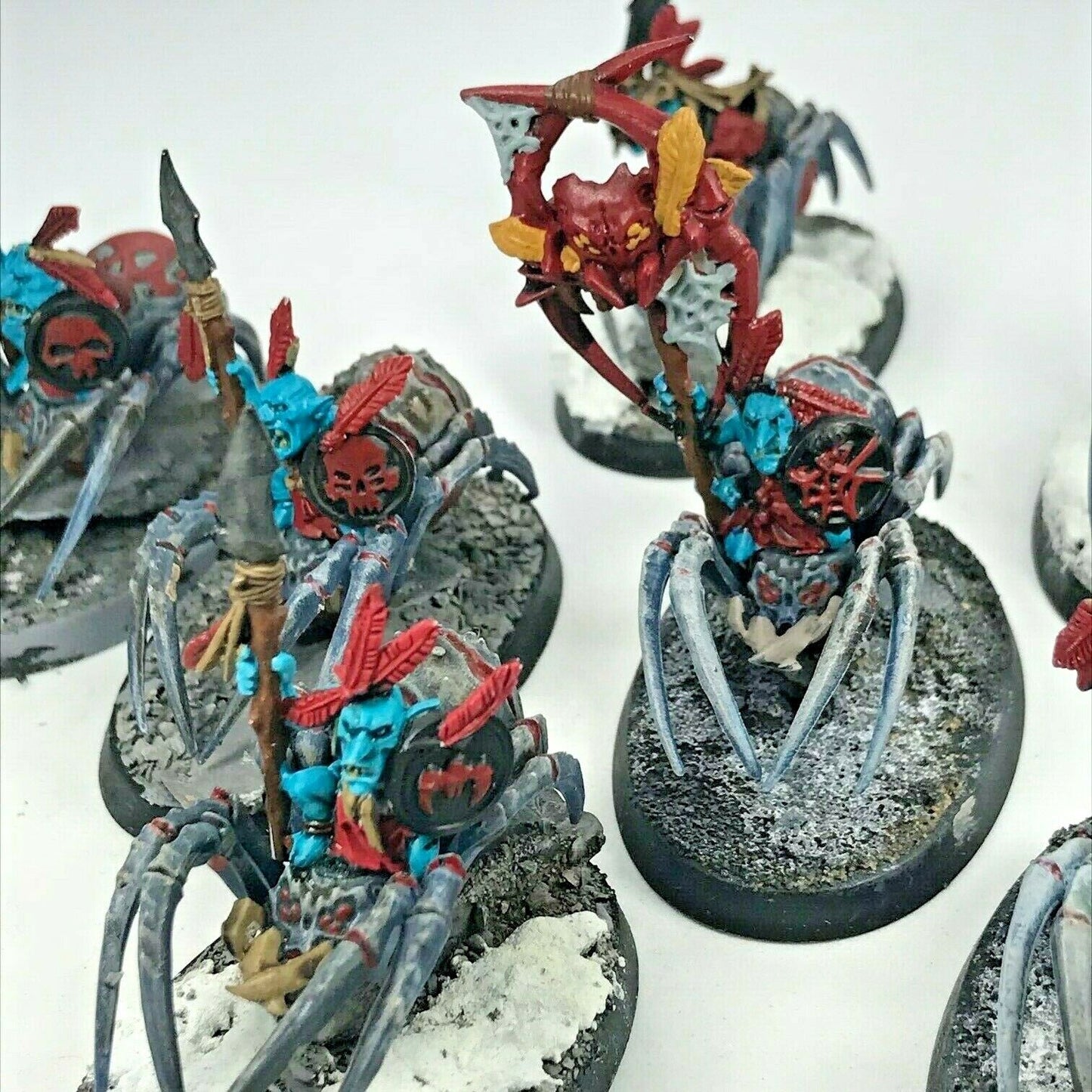 Grot Spider Riders Gloomspite Gitz Goblins - Painted - Warhammer Fantasy C1791