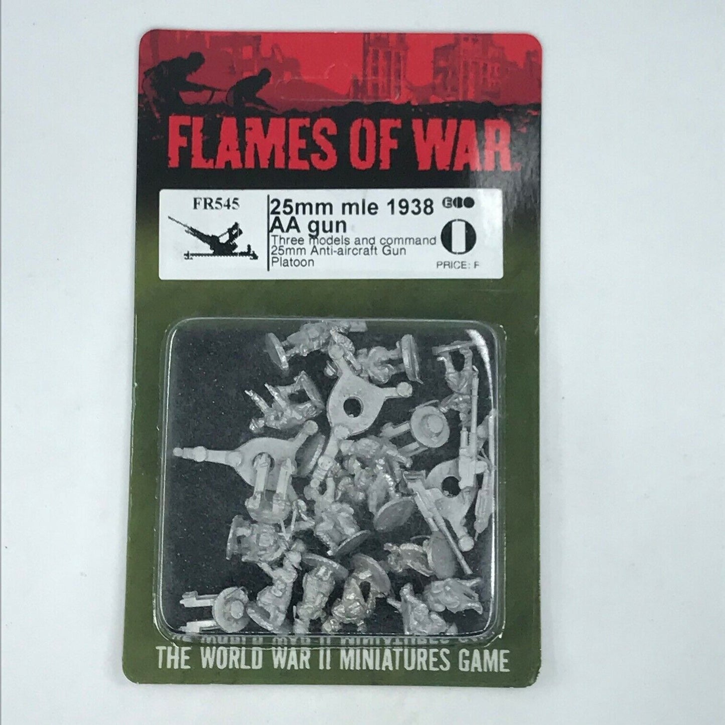 French 25mm Anti Aircraft Gun Platoon Blister WW2 - Flames of War C874