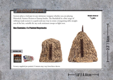 Pre-order: Haystacks - Pre-Painted Terrain - Battlefield In A Box - Brand New