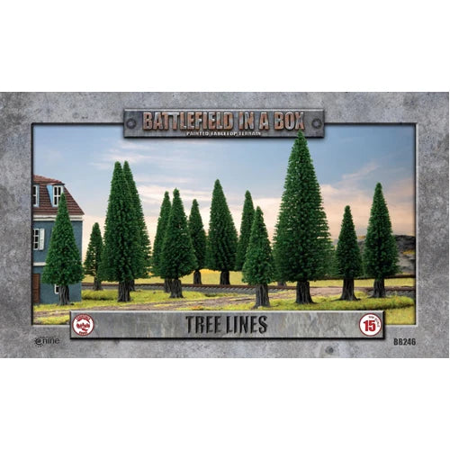 Pre-order: Tree Lines - Pre-Painted Terrain - Battlefield In A Box - Brand New