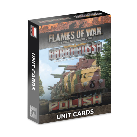 Pre-order: Polish Barbarossa Unit Cards - Early War - Battlefront Miniatures - Brand New
