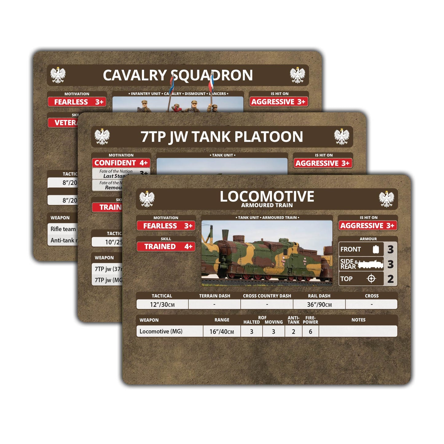 Pre-order: Polish Barbarossa Unit Cards - Early War - Battlefront Miniatures - Brand New