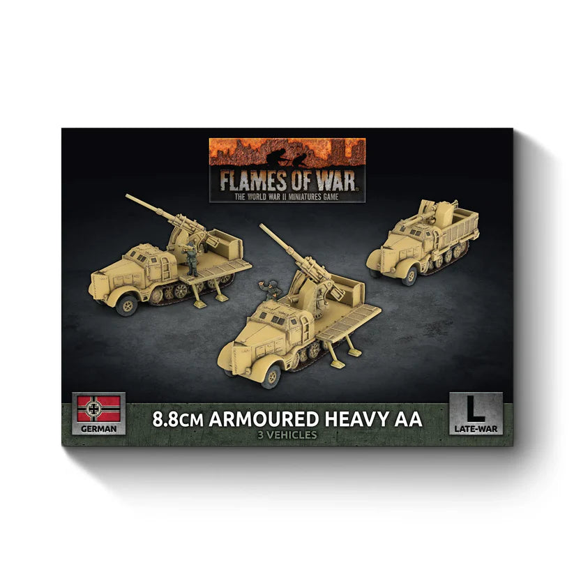 Pre-order: German 8.8cm Armoured Heavy AA - Late War - Battlefront Miniatures - Brand New