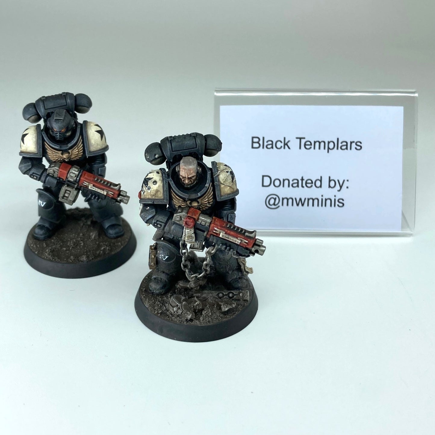 'No Pity', 'No Remorse', 'No Fear' Black Templars - Donated By Mwminis (MFMH)