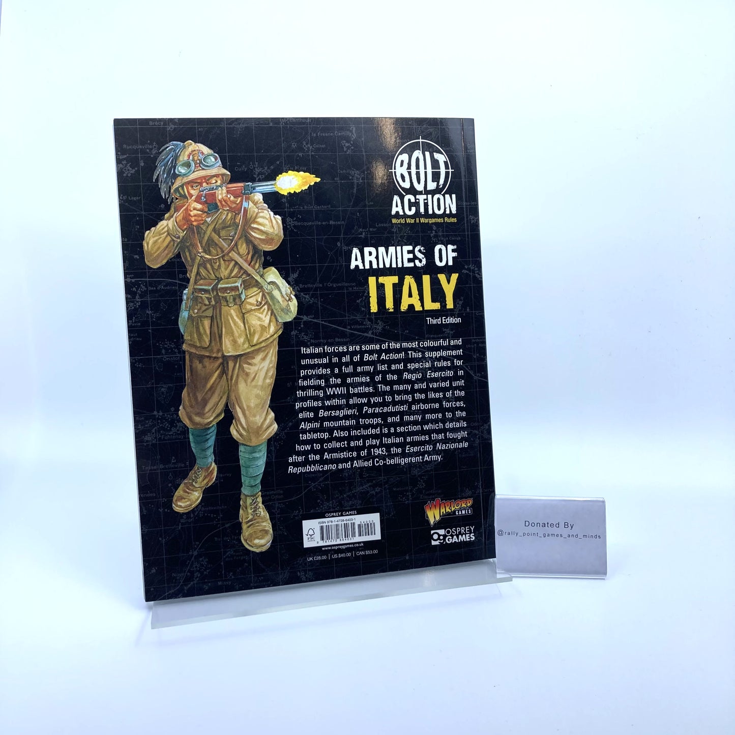 Bolt Action Armies Of Italy Third Edition Rulebook - Donated By @rally_point_games_and_minds