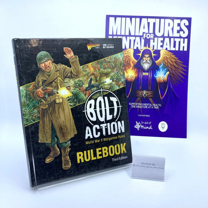 Bolt Action Third Edition Rulebook signed by John Stallard - Donated By @rally_point_games_and_minds