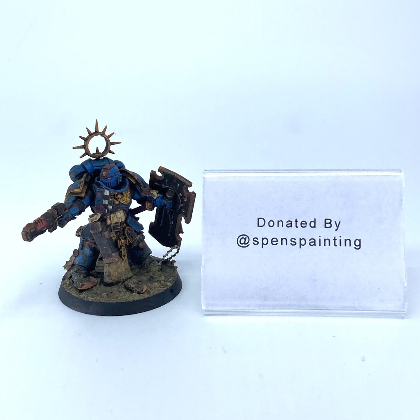 Space Marines Bladeguard Lieutenant - Donated By @spenspainting