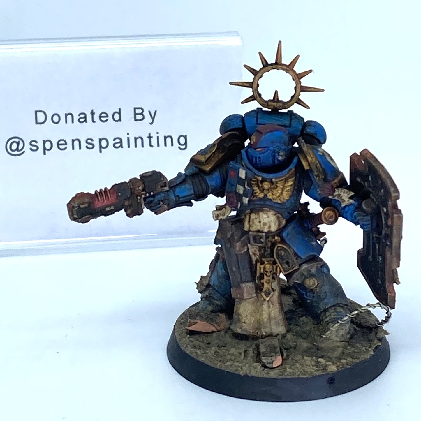 Space Marines Bladeguard Lieutenant - Donated By @spenspainting