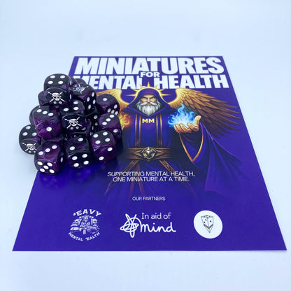 Tabletop Tactics Custom Purple Dice Set - Donated By @tabletoptactics