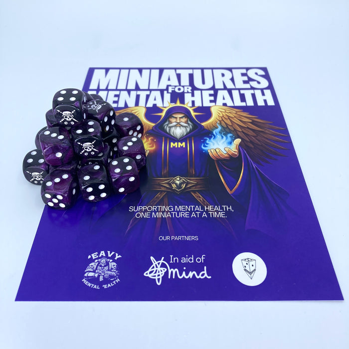 Tabletop Tactics Custom Purple Dice Set - Donated By @tabletoptactics