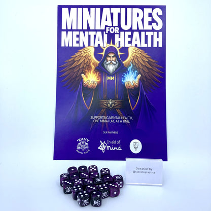 Tabletop Tactics Custom Purple Dice Set - Donated By @tabletoptactics