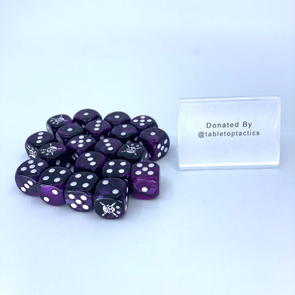 Tabletop Tactics Custom Purple Dice Set - Donated By @tabletoptactics