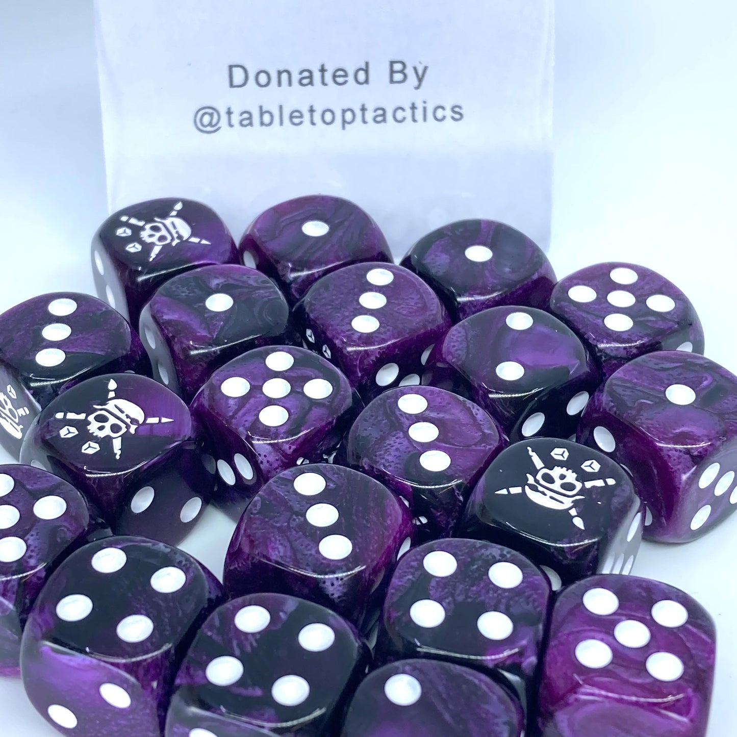 Tabletop Tactics Custom Purple Dice Set - Donated By @tabletoptactics