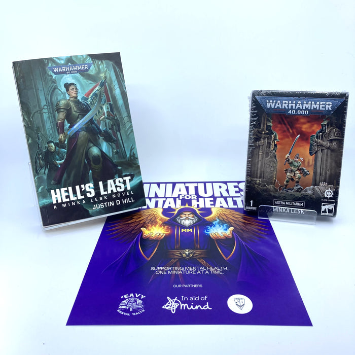 Minka Lesk & Hell's Last signed by Justin D Hill - Donated By @justinhillauthor
