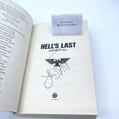 Minka Lesk & Hell's Last signed by Justin D Hill - Donated By @justinhillauthor