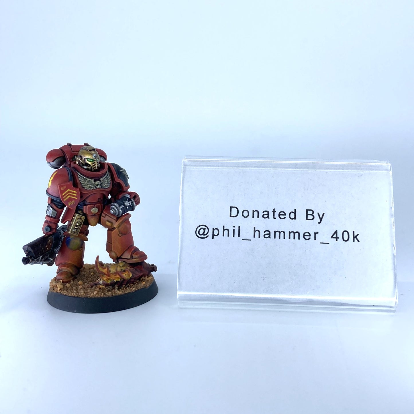 Space Marines Infernus Sergeant - Donated By @phil_hammer_40k