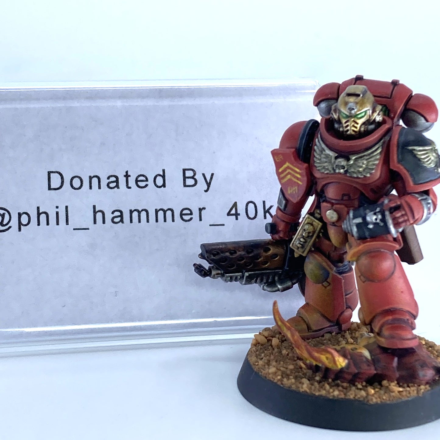 Space Marines Infernus Sergeant - Donated By @phil_hammer_40k