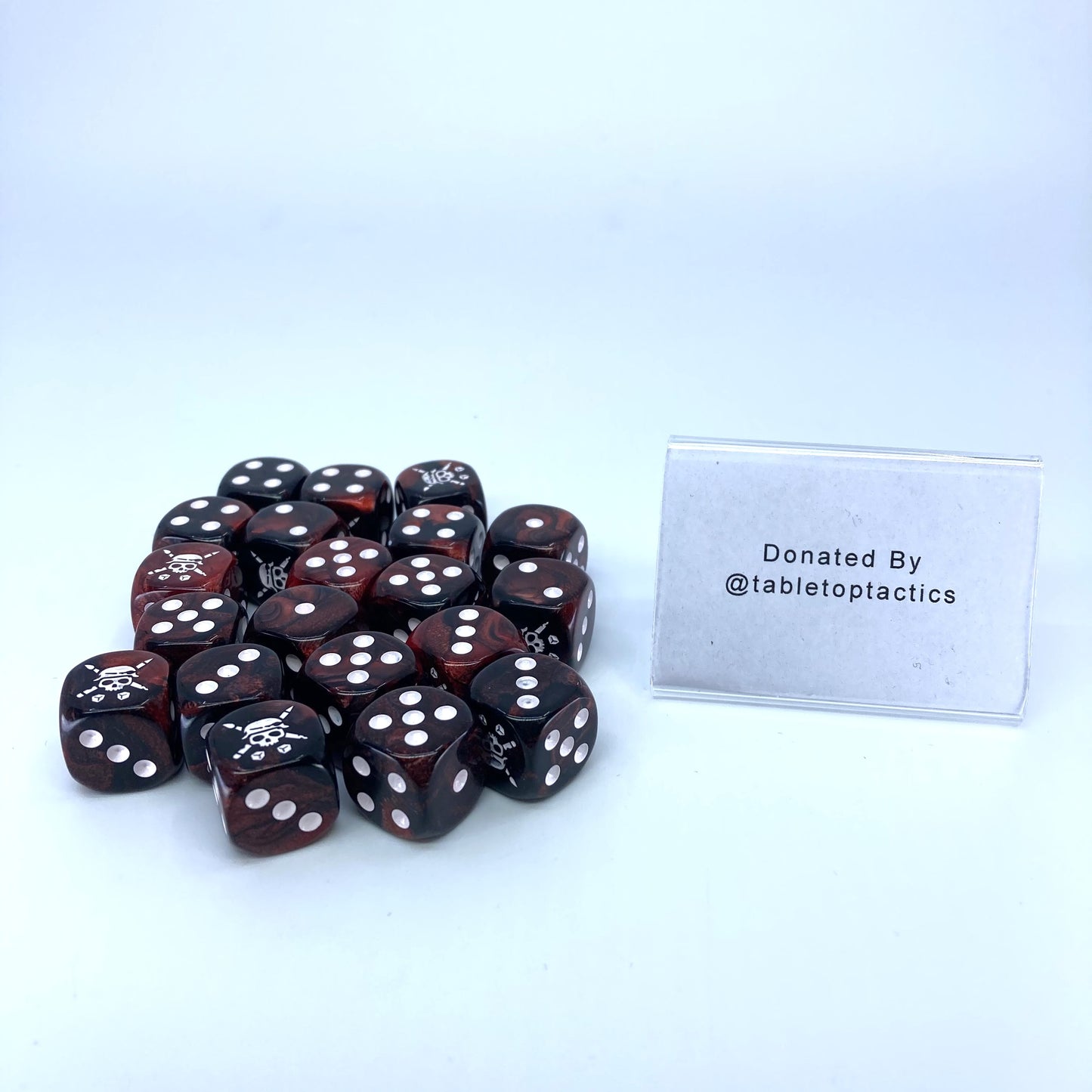 Tabletop Tactics Custom Red Dice Set - Donated By @tabletoptactics