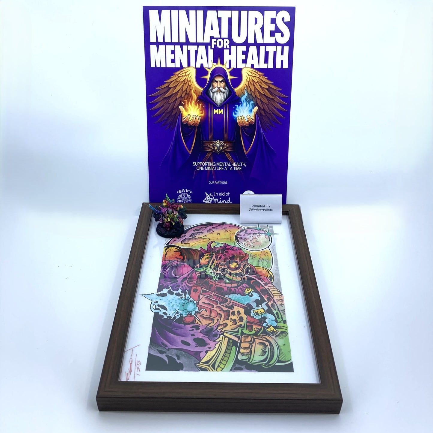Death Guard Champion & Framed Art Print - Donated By @theboypaints