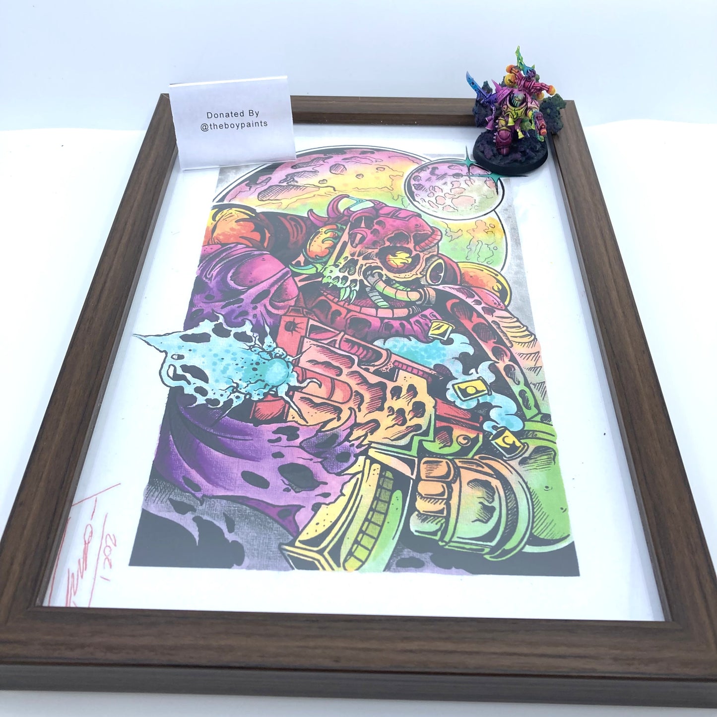 Death Guard Champion & Framed Art Print - Donated By @theboypaints