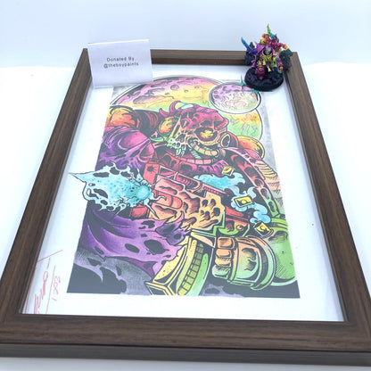 Death Guard Champion & Framed Art Print - Donated By @theboypaints