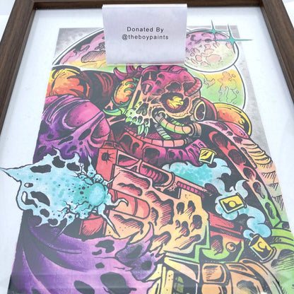 Death Guard Champion & Framed Art Print - Donated By @theboypaints