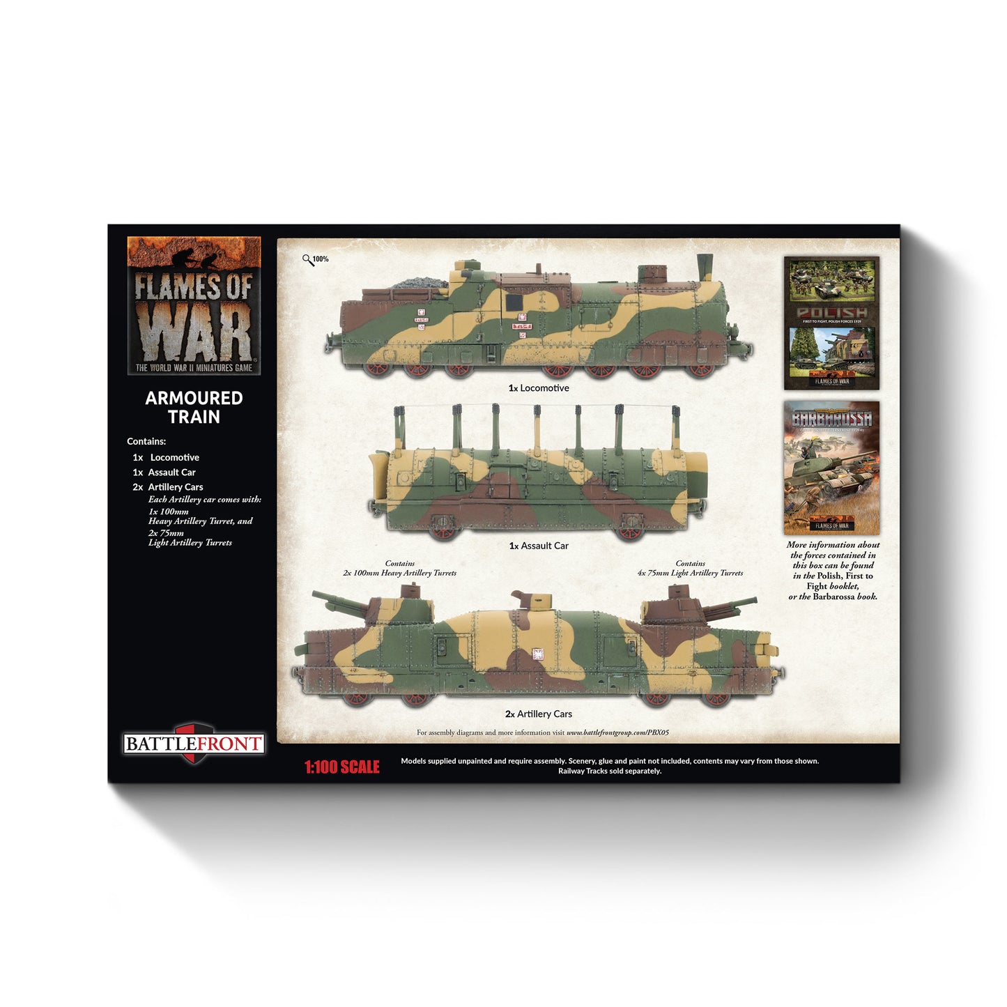 Pre-order: Polish Armoured Train - Limited Edition - Early War - Battlefront Miniatures - Brand New