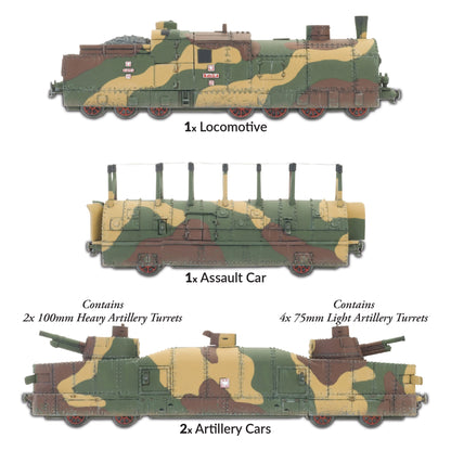 Pre-order: Polish Armoured Train - Limited Edition - Early War - Battlefront Miniatures - Brand New