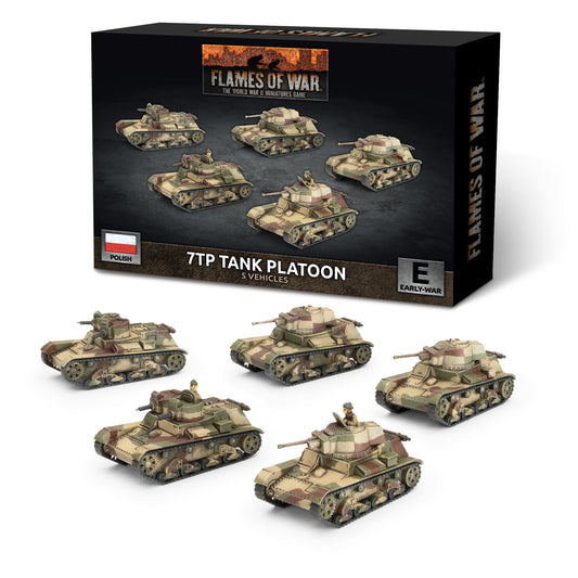 Pre-order: Polish 7TP Tank Platoon - Early War - Battlefront Miniatures - Brand New