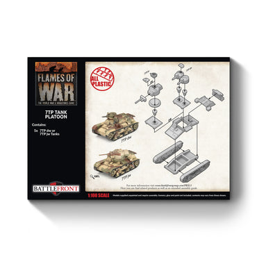 Pre-order: Polish 7TP Tank Platoon - Early War - Battlefront Miniatures - Brand New