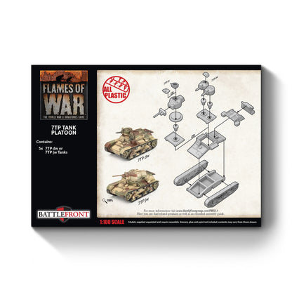 Pre-order: Polish 7TP Tank Platoon - Early War - Battlefront Miniatures - Brand New