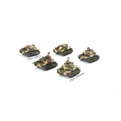 Pre-order: Polish TKS Tankette Platoon - Early War - Battlefront Miniatures - Brand New