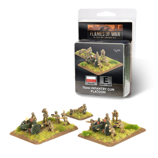Pre-order: Polish 76mm Infantry Gun Platoon - Early War - Battlefront Miniatures - Brand New